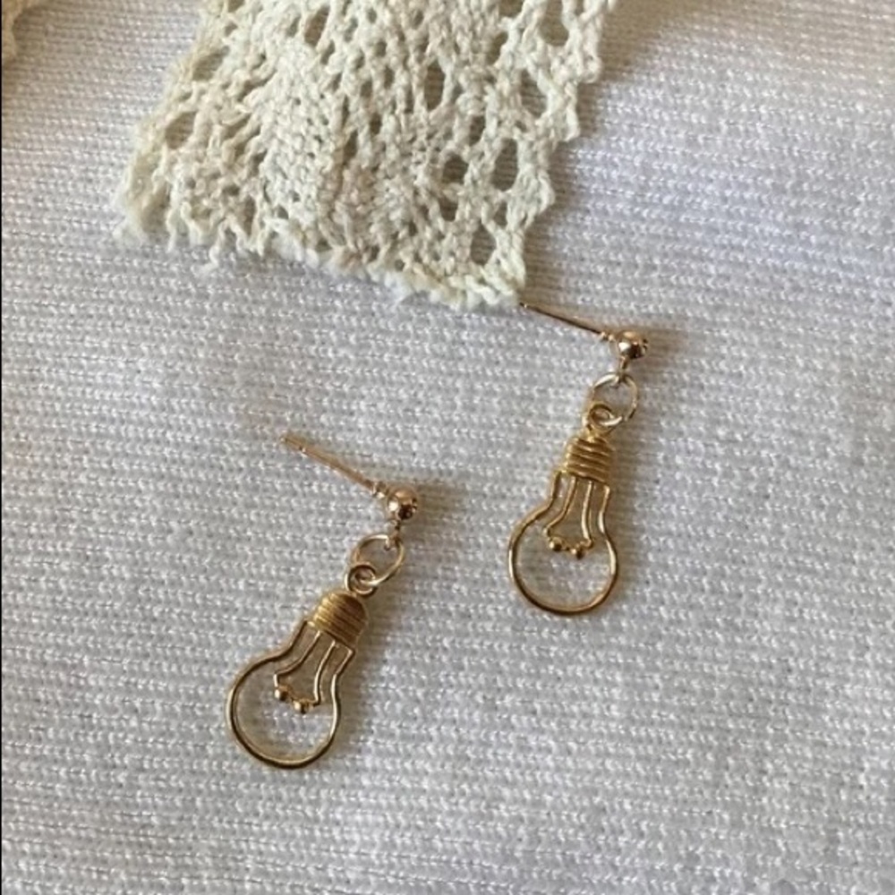 Free with 3 + bundles lightbulb designer earrings